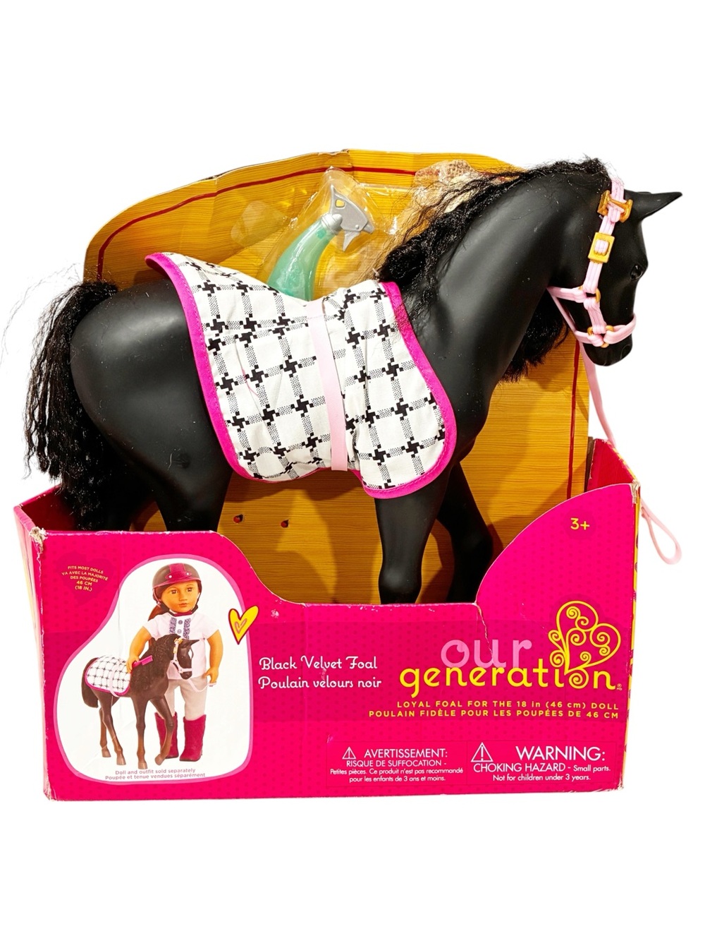 Our Generation Black Velvet Foal Horse Accessory Set for 18" Dolls